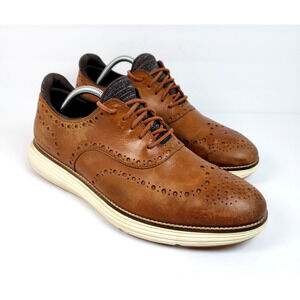 Cole Haan Original Grand 360 Mens Size 10.5 Brown Leather Oxford Wingtip Shoes